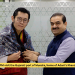 Bhutan King and PM visit the Gujarati port of Mundra, home of Adani Khavda energy project.