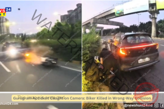 Gurugram Accident Caught on Camera: Biker Killed in Wrong-Way Collision